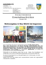 GemeindenachrichtenD.. - Marktgemeinde Weikendorf