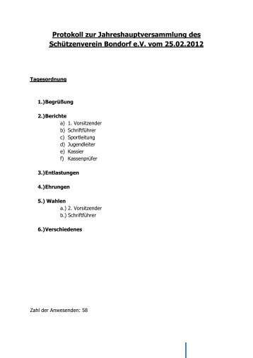 Protokoll 2012 - Schützenverein Bondorf