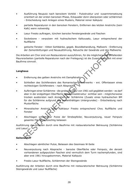 PDF Bericht Befundung Altenmarkt - Restaurierung/Voithofer
