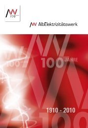 Festschrift 100 Jahre Albwerk - Alb-Elektrizitaetswerk Geislingen ...