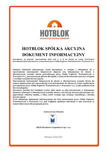 Dokument Informacyjny.pdf - Hotblok