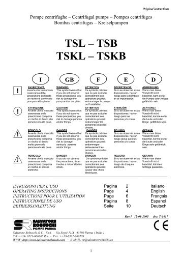 TSL – TSB TSKL – TSKB - Salvatore Robuschi