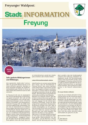 STADTinformationen - Stadt Freyung