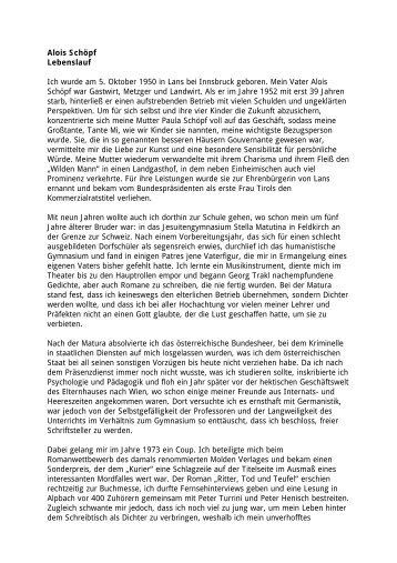 Selbstbeschreibung Selbstbeschreibung