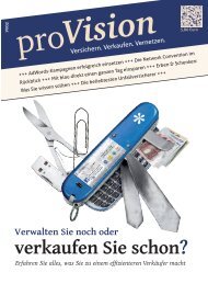 proVision #002.pdf - proVision - Versichern. Verkaufen. Vernetzen.