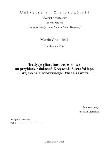 Tradycje gitary basowej w Polsce na przykładzie dokonań - basscity