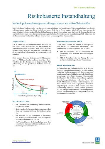 DNV Flyer Risikobasierte Instandhaltung