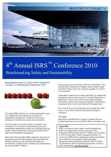 4 Annual ISRS Conference 2010 - DNV Germany