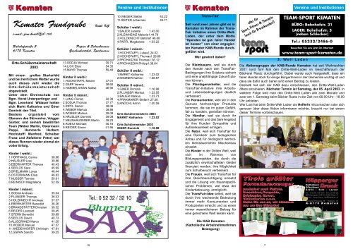 Gemeindezeitung Kematen 03/03 - Kematen in Tirol
