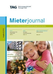 Mieterjournal - Standorte der TAG Wohnungsgesellschaft Thüringen ...