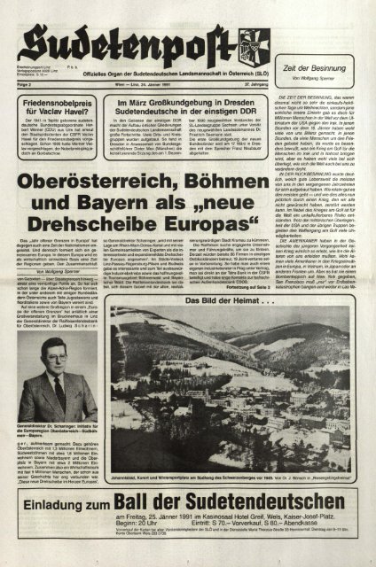 neue Drehscheibe Europas - Sudetenpost