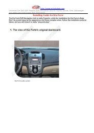 Installing Guide for Kia Forte - Car DVD Player
