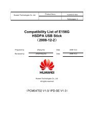 Compatibility List of E156G HSDPA USB Stick - StarHub