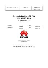 Compatibility list of E1750 HSPA USB Stick 2009-03-11 - StarHub