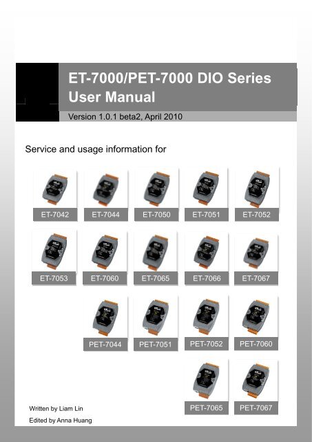 ET-7000/PET-7000 DIO Series User Manual - ICP DAS