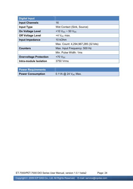 ET-7000/PET-7000 DIO Series User Manual - ICP DAS