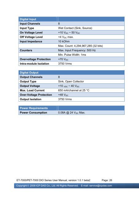 ET-7000/PET-7000 DIO Series User Manual - ICP DAS