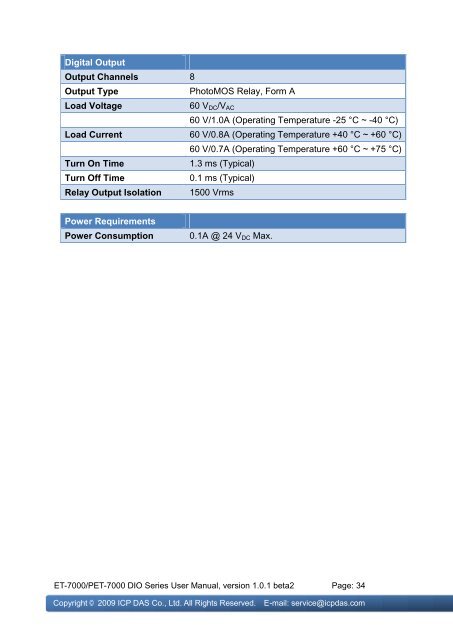 ET-7000/PET-7000 DIO Series User Manual - ICP DAS