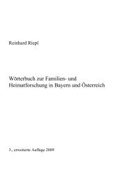 Wörterbuch zur Familien- und Heimatforschung in Bayern und ...