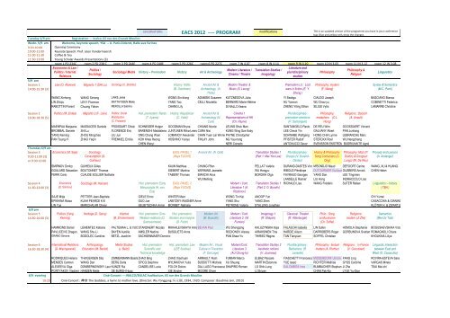 EACS 2012 ---- PROGRAM - Paris 7