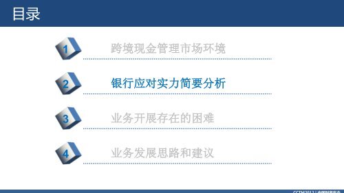 新形势下跨境现金管理对银行的机遇和挑战_林宏 - CCTM2012中国 ...
