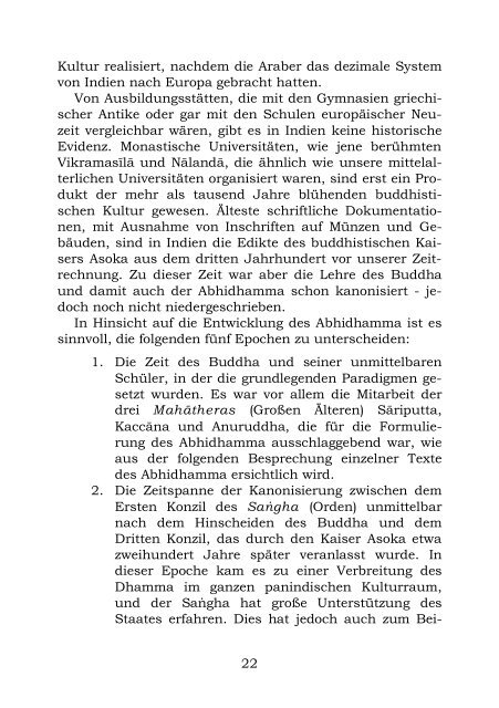 5. Texte der Abhidhamma-Literatur