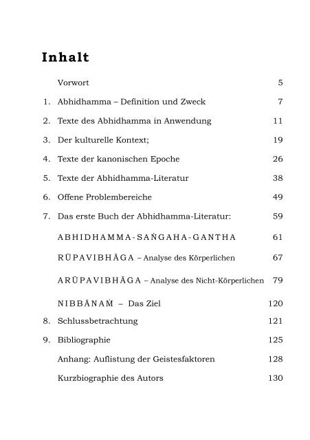 5. Texte der Abhidhamma-Literatur