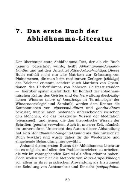 5. Texte der Abhidhamma-Literatur