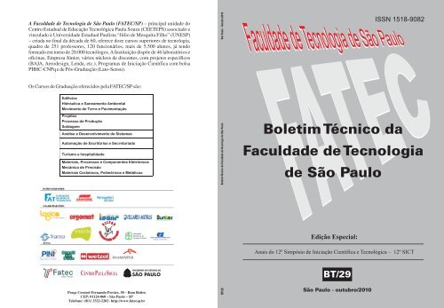 estudo de caso - Boletim Técnico da FATEC-SP - Fatec