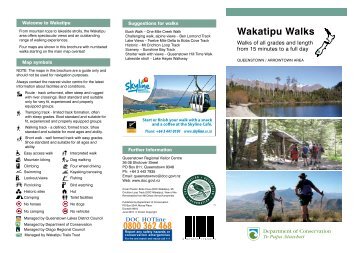 Wakatipu Walks brochure June 2010 - Department of Conservation