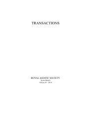 TRANSACTIONS - Royal Asiatic Society-Korea Branch
