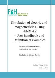 Simulation of electric and magnetic fields using FEMM - FH Aachen ...