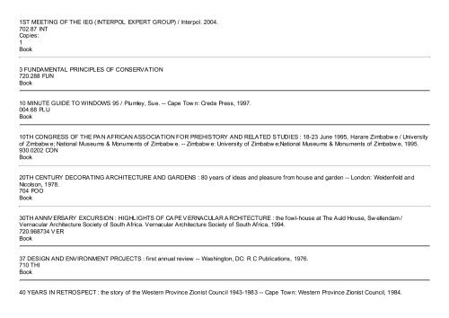 Book By Subject Updated July 2012 Sahra