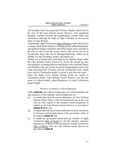 Ng¯ati Tuwharetoa (Bay of Plenty) Claims Settlement Bill
