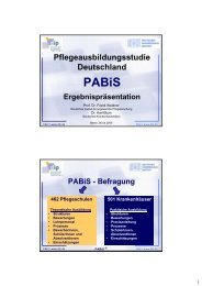Pflegeausbildungsstudie Deutschland PABiS Ergebnispräsentation