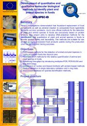 Development of quantitative and qualitative molecular biological ...