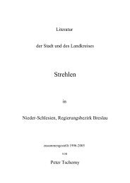 Literatur zum Kreis Strehlen (Schles.) von Peter Tscherny