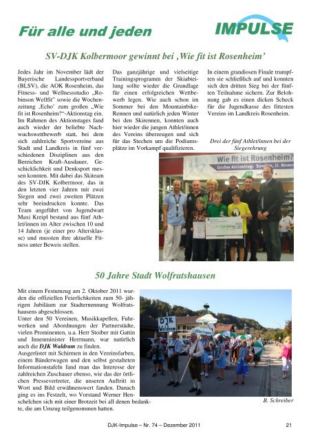 Impulse 2-2011 - DJK-Sportverband München und Freising