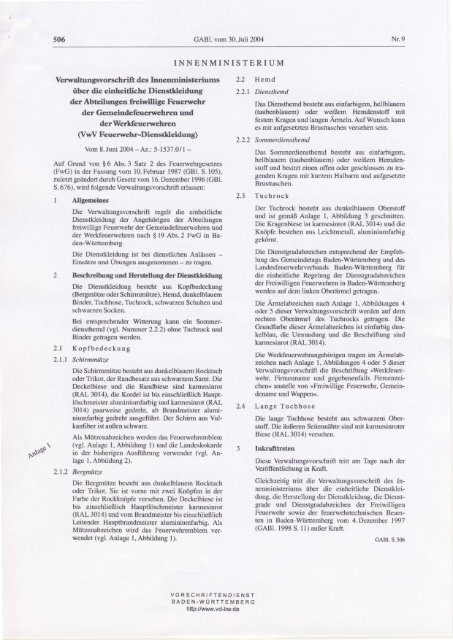 Verwaltungsvorschrift Dienstkleidung (1,66 MB) - in Ditzingen