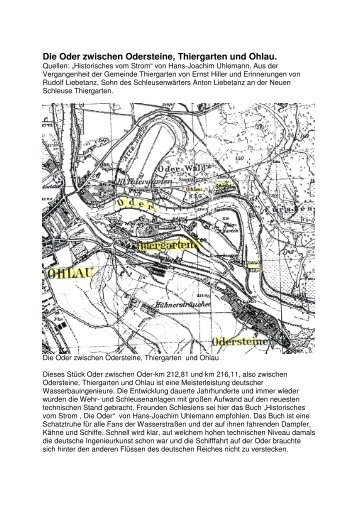 Die Oder zwischen Odersteine, Thiergarten und Ohlau.