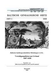 Baltische familiengeschichtliche Mitteilungen 5 - DBGG