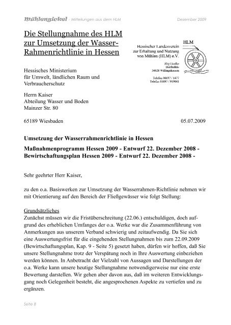 1 - Hessischer Landesverein zur Erhaltung und Nutzung von Mühlen