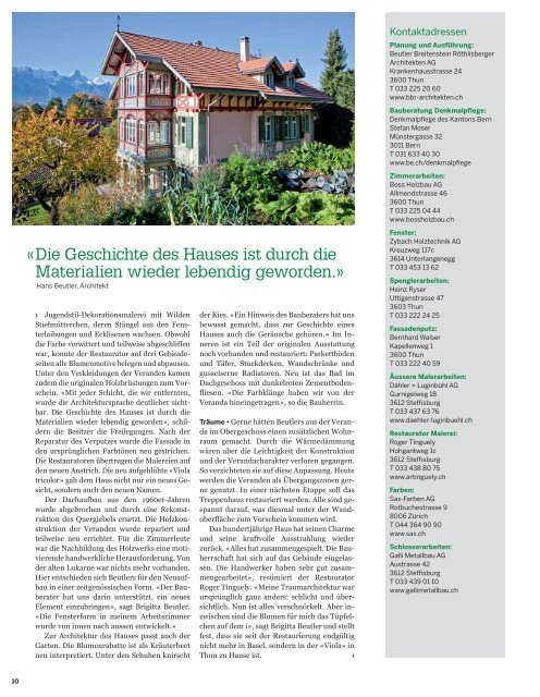 Sonderdruck der Denkmalpflege des Kantons Bern ... - Kanton Bern