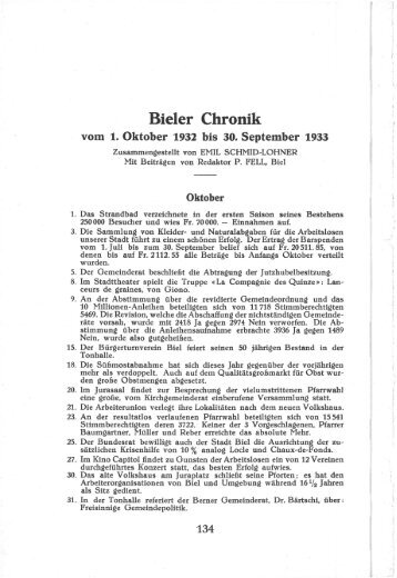 Bieler Chronik - Stadtbibliothek Biel