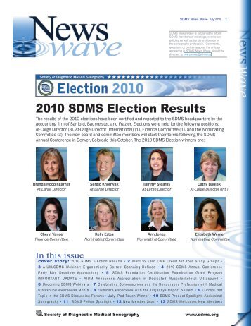 2010 SDMS Election Results - Society of Diagnostic Medical ...