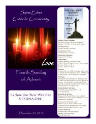 Fourth Sunday of Advent - St. Edna Catholic Church