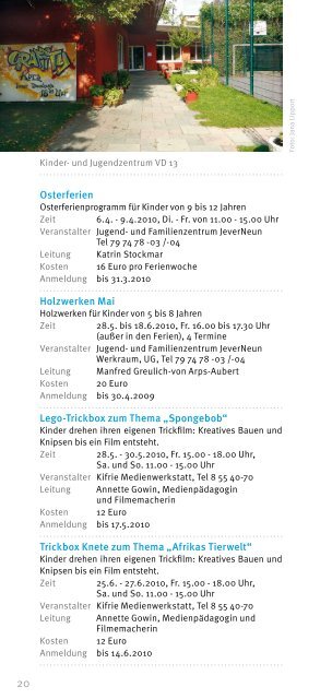 PROGRAMM - Kinderfreizeittreff Menzeldorf - Nachbarschaftsheim ...