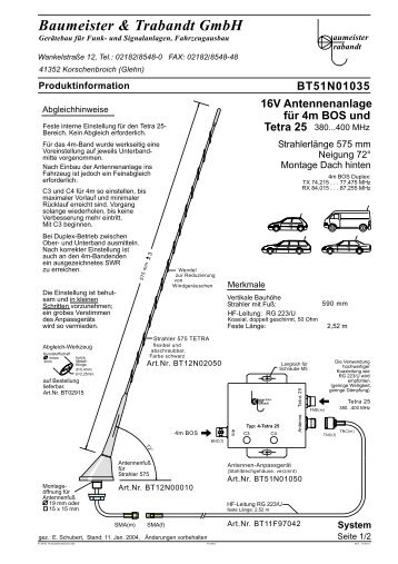 BT51N01035 Produktinfo - Baumeister & Trabandt GmbH