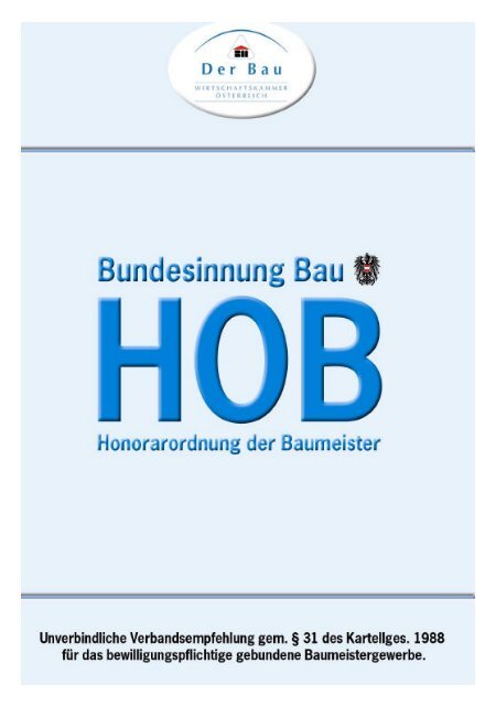 Honorarordnung Der Baumeister