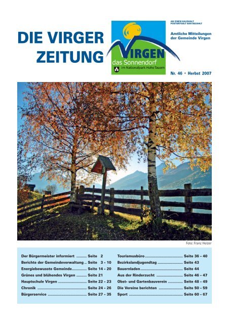 Nr. 46 Herbst 2007 - Gemeinde Virgen